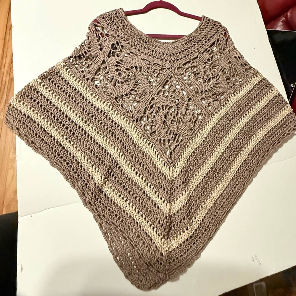 New handmade crochet poncho